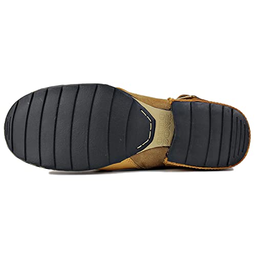 Men's Chukka Cowboy Stylish Motorcycle Hiking Fashion Casual Leather Ankle Side Zipper Boots CD-5008-1-Z-R4