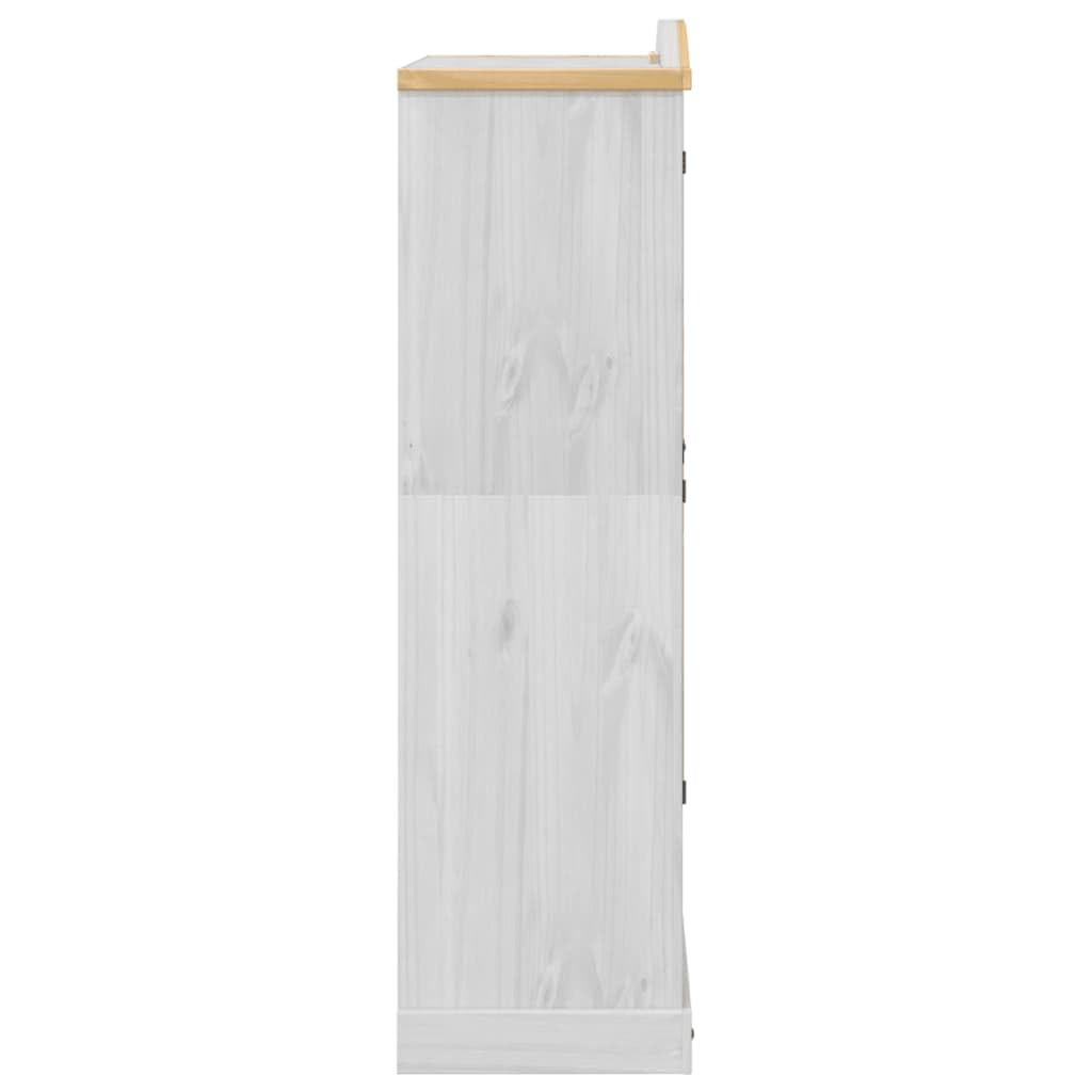 Genérico Armario Corona Madera Maciza de Pino Blanco 102x52x186 cm,Armarios y Almacenamiento,Armarios roperos-4012157