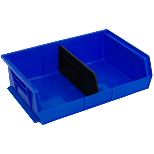 Image of Akro-Mils 40230 Plastic Length Dividers for AkroBins Stackable Storage Bins Models 30230, 30235, 30255, Custom Storage Inserts for Tools, Crafts & Supplies, 6-Pack, Black