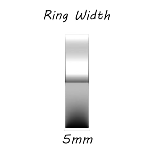 Wedding Bands for Women Men 4mm 5mm 6mm 7mm 8mm Wide Flat Plain Wedding Band 925 Sterling Silver 10K 14K 18K Gold Band Ring2