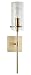 Linea di Liara Effimero One-Light Wall Vanity Corridor Sconce Lamp, Brushed Brass with Clear Glass Cylinder LL-WL31-GLD