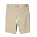French Toast Girls' Adjustable Waist Stretch Twill Bermuda Short, Khaki, 4