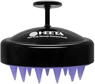 Hair Shampoo Brush, HEETA Scalp Care Hair Brush with Soft Silicone Scalp Massager (Black)