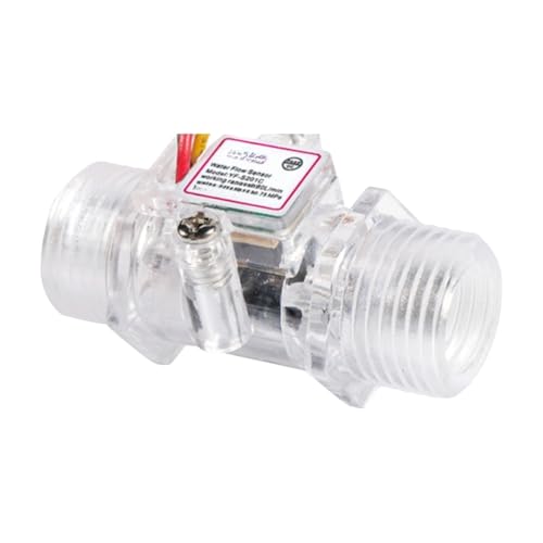 Sensor de flujo de agua S201C medidor transparente de 1/2 pulgada 1