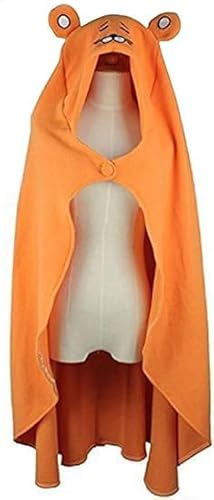 Himouto Umaru Chan Cosplay Blanket Cloak Hoodies Anime Flannel Cape Orange Coat Costume Halloween Christmas Suit (Orange, One Size)