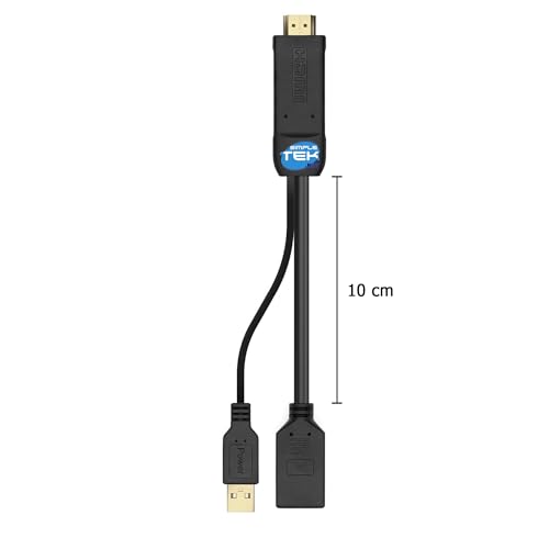 Adaptateur HDMI vers DisplayPort 4K audio 7.1 câble de conversion actif USB