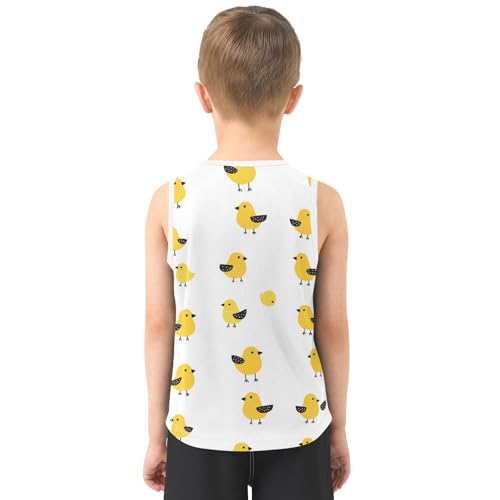 Boys Tank Top Shirts Chick Cartoon Bird Sleeveless T-Shirts Crew Neck for Kids Clothing Children3