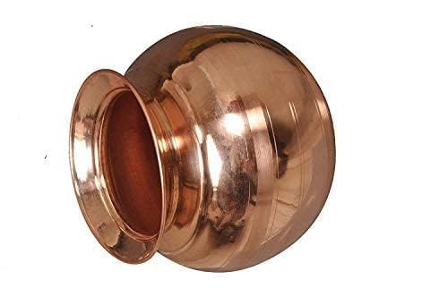 Image of Pure Copper Tamba Matka /Pot Size - 5 (6.8 LTR) Water Storing Capacity, Leak Proof,100% Pure Copper