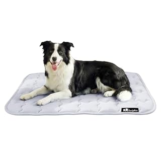 luciphia Tappetino Refrigerante Cane e Gatti,Tappeto per Cani,Cuscino Rinfrescante Estivo,Cuccia Lavabile per Cani,Coperta Rinfrescante per Cani di Taglia Grande,Media e Piccola Grigio 51 * 77cm