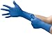 Microflex SG-375 Disposable Latex Gloves Medical / Exam Grade, Long Cuff, Thick Powder Free Glove in Natural Rubber for Cleaning, Sanitary or Mechanic Tasks, Blue, Size Medium, Box of 50 Units