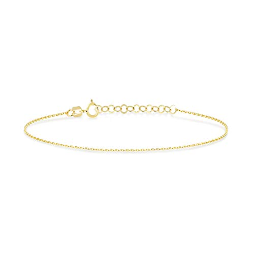 Gelin Thin Chain Bracelet in 14K Solid Gold