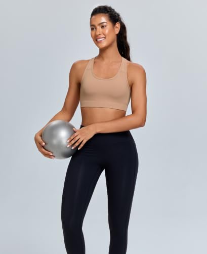 Image of Oalka Women's Racerback Sports Support Workout Running Bras