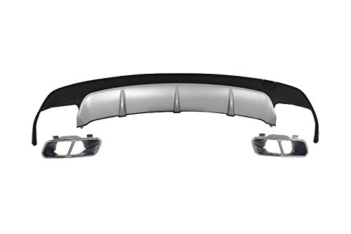 Kitt rdmbw117amg parachoques trasero difusor y negro puntas de escape cuadrado