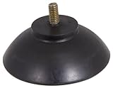 1 1/2 Dia. x 5/8 Height, 8-32 x 3/8 Stud, Color - Black, Suction Cup (1 Each)