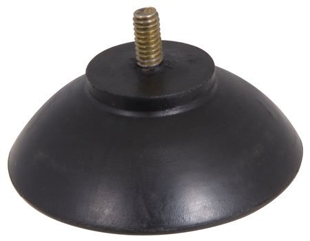 1 1/2 Dia. x 5/8 Height, 8-32 x 3/8 Stud, Color - Black, Suction Cup (1 Each)