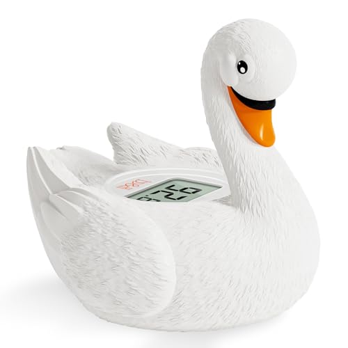 Image of b&h Baby Bath Thermometer, Swan Digital Infant Bathtub Thermometer - Reliable Temperature Readings - Easy to Read Screen - Waterproof, Safe Floats in Water Toy, Newborn Must Haves