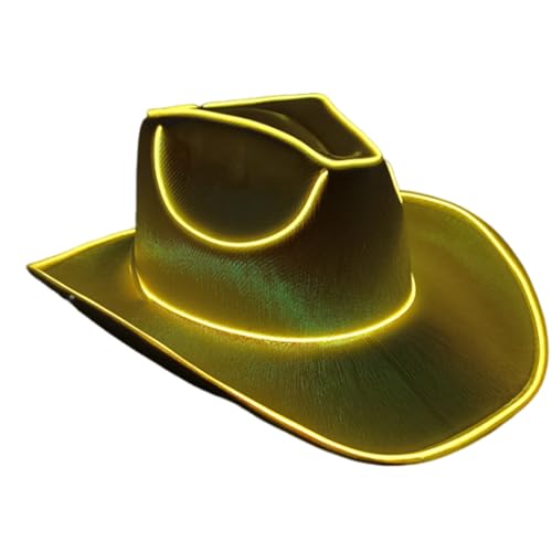 Chapeau de cowboy à LED – Chapeaux de cowgirl scintillants pour femmes | Chapeau de cowboy lumineux… – Vignette
