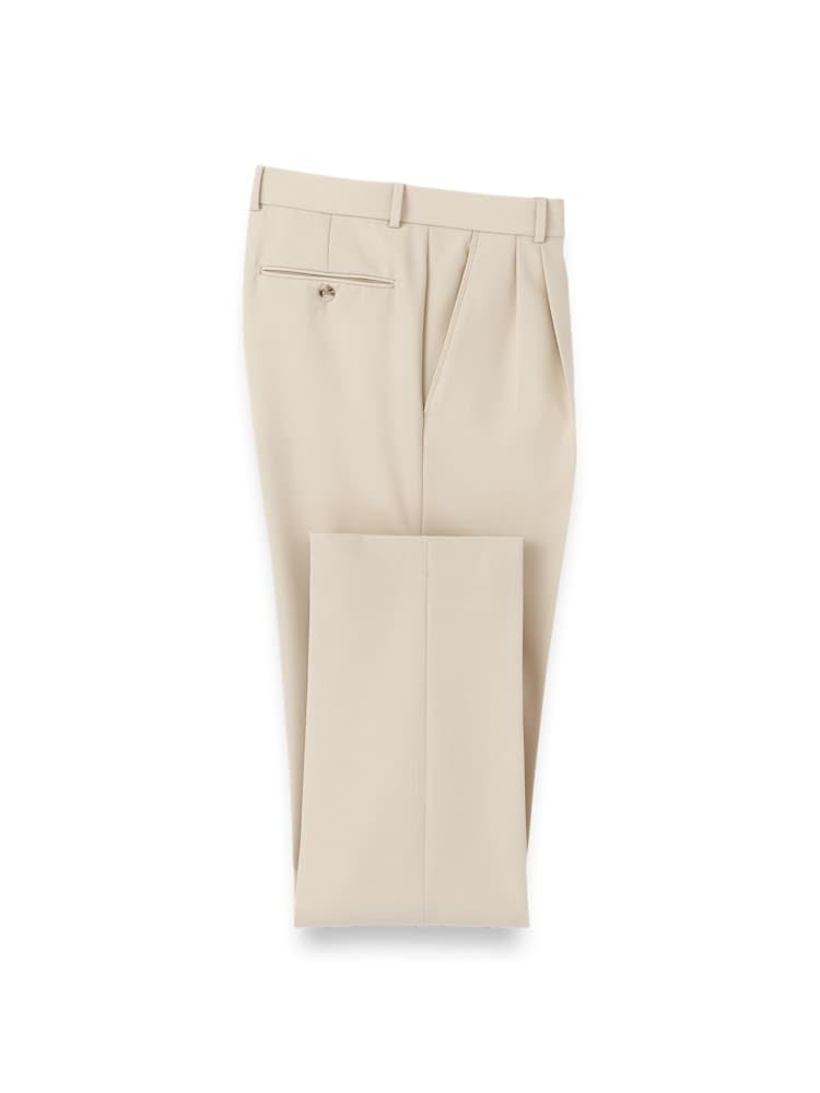 Paul Fredrick Men's Comfort Stretch Travel Pleated Pants