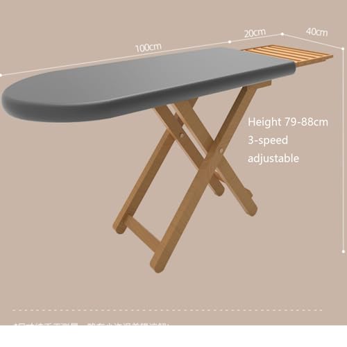 Planche à repasser large 100x40 cm avec plateau rétractable et support stable