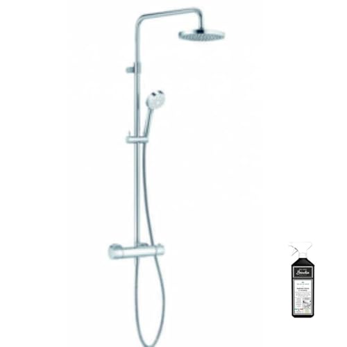 Colonne de douche thermostatique KINEDO Aquatica chromée + nettoyant Briochin