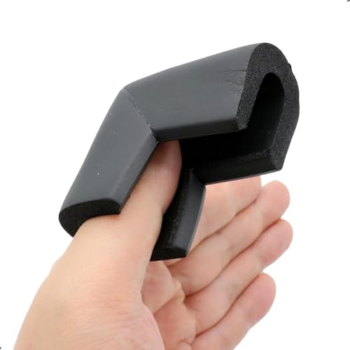 4 Pack Foam Corner Guards Edge Protectors, Safety Bumper W Self-Adhesive Tape Furniture Corner Glass Coffee Table Edge Guard Soft Rubber Baby Proofing, U Type,Black