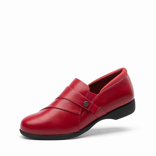 Image of DREAM PAIRS Loafers for Women Slip-on Dressy Comfortable Business Casual Work Office Faux Leather Loafer Shoes with Arch Support
