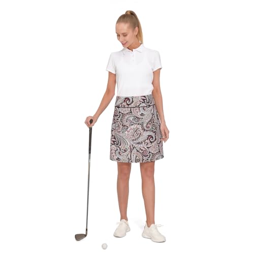 Image of M MOTEEPI Modest Knee Length Skorts Skirts for Women Tennis Athletic Golf Skort with Pockets UV Protection High Waist