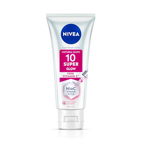 Image of NIVEA Super 10 Glow Serum Body Lotion SPF 15 Niacinamide Moisturizer 170ml