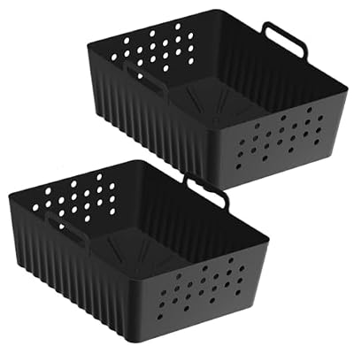 Compatible for Ninja, A50F 2Pcs Reusable Silicone Liners Fit SL400UK SL401 Basket