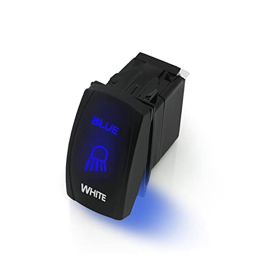 12V 4 Pin Blue On Off On Rocker Contual Switch, Also For Installation Of 12/24V Battery Of Car, Motorcycle, Bus, Ship, Rv, Boat, Trailers, Control Device Of Low Power Equipment #TOP13