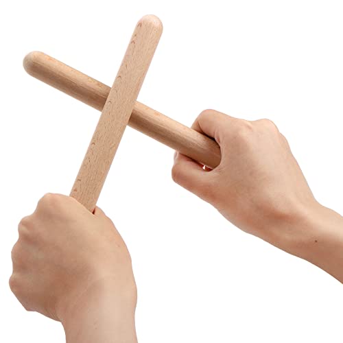 Zeayea 24 Pack Rhythm Sticks With Carry Bag, 8 Inch Wood Claves Musical Percussion Instrument, Music Lummi Sticks For Kids, Hardwood Musical Sticks For Music Parties #TOP3
