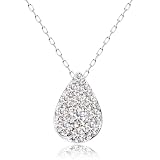 [ララクリスティー] ネックレス レディース ダイヤモンド 0.2ct パヴェ ドロップ 雫 PT900 プラチナ lp51-0015-pt