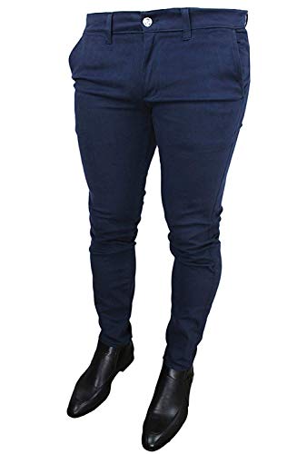 Pantalon homme bleu marine taille 48 idéal pour le bureau
