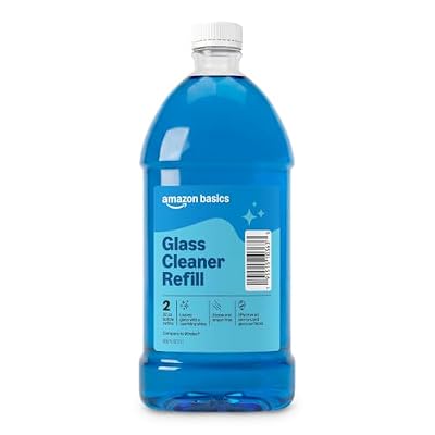 Amazon Basics Glass Cleaner Refill, Streak-Free, Cleans Windows and Mirrors with Sparkling Shine, Economical, 67.6 Fl Oz, 1-Pack