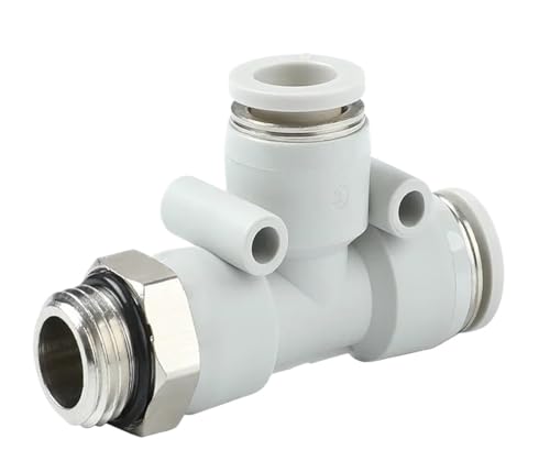 Accesorios para mangueras de aire Conector de tubo de manguera de aire roscado macho neumático, 5/10 unidades, 8 mm, 12 mm, 4 mm, 1/4 y 1/2(8 (Hose O.D. 8MM),G02 (G1-4) (10pcs)