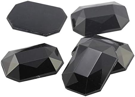 15 mm jet Black.JT posteriore piatto rotondo acrilico gioielli di alta qualità Pro grade – 40 pezzi
