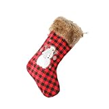 idotsezu calza di natale 2 pezzi calze di natale 18 pollice snowman elk calze di natale adatto per la decorazione dell'albero di natale regali dei bambini-pupazzo di neve