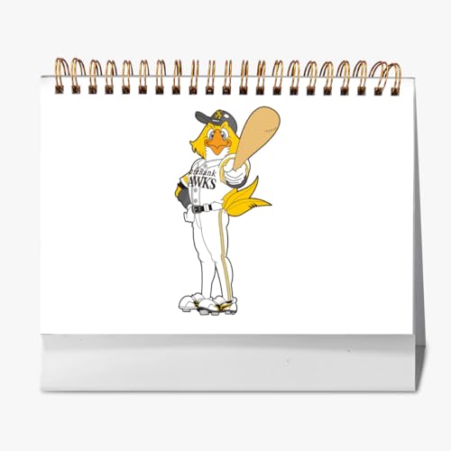 2026年 卓上カレンダー 福岡ソフトバンクホークス 野球応援 デスクトップ カレンダー 小型 月間 書き込み 計画整理用 おしゃれ 記念品 プレゼント 2025年9月?2026年12月