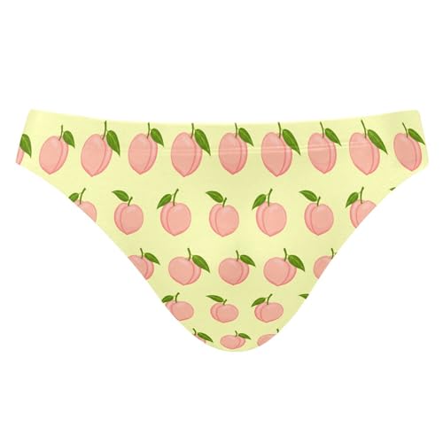 S Husky Pink Peach Fruit Swim Briefs for Men Bikini Swimwear Boys Short XXL B0405125