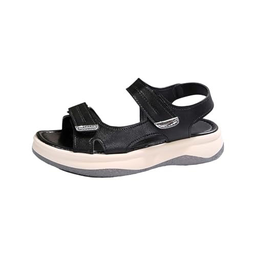 HOOUDO Sandalias Senderismo Mujer,Sandalias Comodas Mujer,Zapatos Comodos Vestir,Zapatos Comodos,Zapatillas Vestir Negras,Zapatillas Verano Vestir
