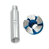 Yhenlovtt Schleifscheibe für Winkelschleifer, 2,5 cm (1 Zoll) – Turbo-Segmentierter Beton, Mauerwerk, Granit, Bit mit 10 mm Gewinde, oder Trockengebrauch (1 Stück) (mit 80 mm Stab)
