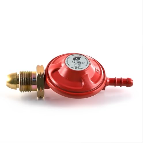 JD Brands Propane Gas Regulator 37mbar POL Screw-On Type (1.5kg/h) | For POL Threaded Calor & Flogas Propane Bottles BBQs & Outdoor Use