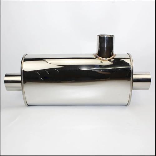 Silenciador de sonido escape coche 76mm que optimiza el flujo racing con acero inoxidable 304 2