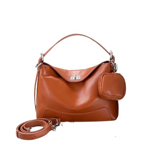 Pochette femme perle et sac à bandoulière en cuir de vache : ensemble deux pièces épaule polyvalente