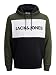 Produktbild JACK & JONES Herren Jjelogo Blocking Sweat Hood Sts Kapuzenpullover, Forest Night, XL EU