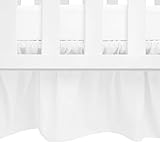 Babydoll Round Crib Solid Dust Ruffles, White