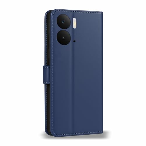 Image of AIBEX Shock Proof Flip Compatible for Realme P3 Ultra 5G Flip Cover Leather Finish | Inside TPU with Card Pockets | Wallet Stand | Complete Protection Flip Case - Blue
