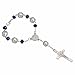 Nazareth Store Saint Benedict Rosary with Clear Crystal Beads Evil Protection Medal for Car Rearview Mirror (Blue)