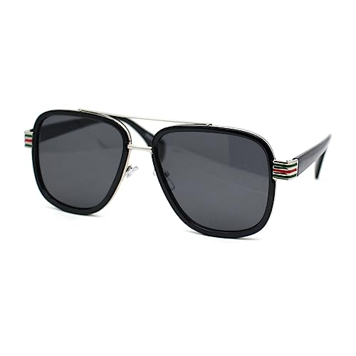 SA106 Mens Luxury Double Rim Fashion Racer Rectangle Sunglasses