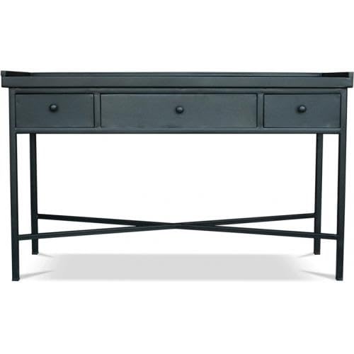 Industrial Style Console Vintage Industriale 3 Cassetti - Acciaio Nero